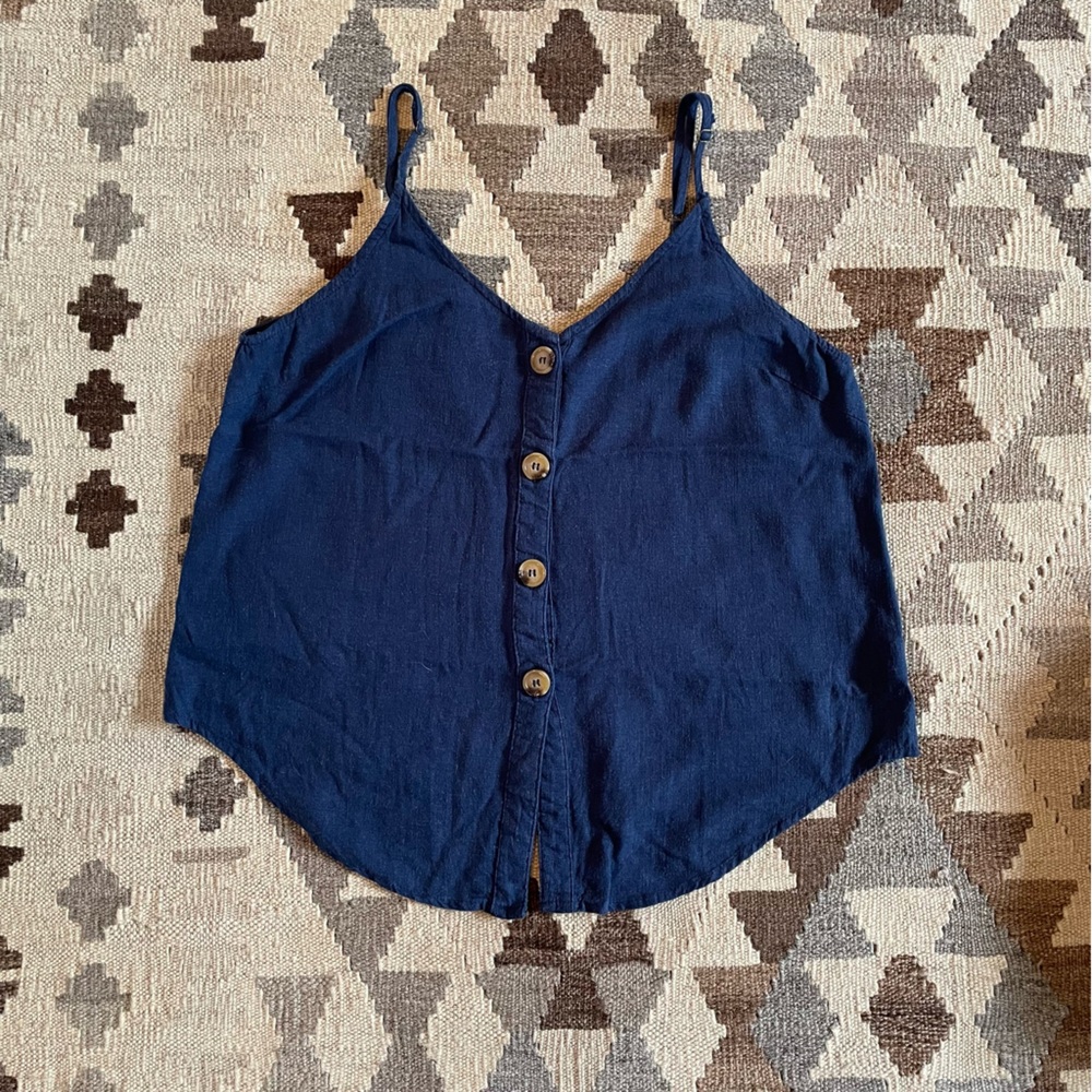 Hayden LA button front tank top
